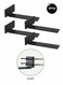 4 Pack Heavy Duty Hidden Floating Shelf Brackets Iron Metal Wall Mounted Shelf Support 6 Inch 15cm 1/5 Inch Thick Rustic Industrial Shelf Brackets for Kitchen Bathroom Storage with Mounting Screws Hardware Kit