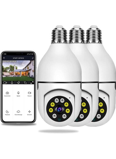 Outdoor Light Bulb Security Camera with Full HD 1080P Resolution