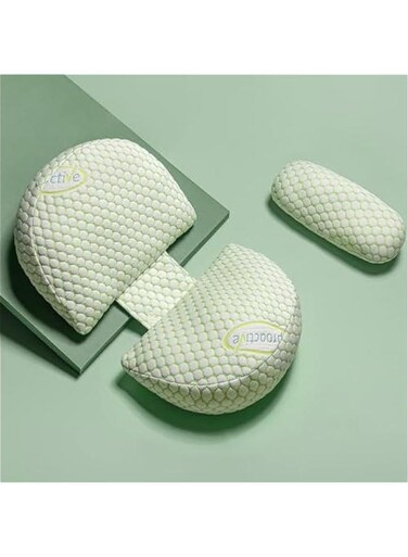 Pregancy Pillows for Sleeping, Maternity Pillow, Pregnancy Body Pillow Support for Back, Legs, Belly, HIPS of Pregnant Women, Detachable and Adjustable with Pillow Cover (Green, Small)