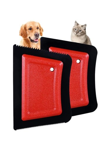 SYOSI Pet Hair Remover for Couch/Car, Mini Dog Hair Remover Easy To Clean Cat Hair Remover Car Detailing Squeegee Pet Hair Brush For Home Fabric, Furniture, Couch or Carpet(2Pack)