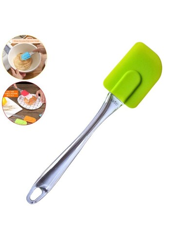 Premium Heat Resistant Green Silicone Spatula &acirc;&euro;&ldquo; BPA Free Food Grade Flexible Rubber Scraper, Detachable Head for Easy Cleaning, Acrylic Handle with Hanging Hole, Non-Stick Cooking Baking Mixing Spatula for Home Kitchens, Restaurants, Bakeries, Cooking Classes, Professional Chefs, and Everyday Cooking &amp; Baking