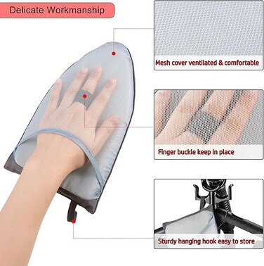 Garment Steamer Ironing Gloves Anti Steam Glove Heat Resistant Garment Steamer Mitt, Garment Steamer