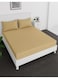 Deep Fitted Bed Sheet +2Pcs Pillow Covers, King/Queen/Double/Single Sizes, Color Beige, Depth 30cm