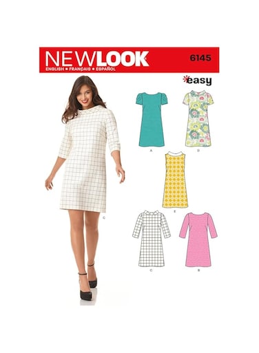 Simplicity Creative Patterns New Look 6145 Misses' Dress, A (8-10-12-14-16-18)