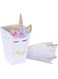 SKEIDO 24 Pieces Popcorn Snack Boxes Rainbow Unicorn Pattern Treat Box Popcorn Container for Baby Shower Birthday Party Supplies