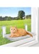 AMOSIJOY Cordless Cat Window Perch, Cat Hammock with 4 Suction Cups, Solid Metal Frame and Reversible Cover, Foldable Cat Beds for Indoor Cats