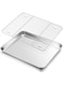 E-far Baking Sheet with Rack Set, 16&rdquo;x12&rdquo; Stainless Steel Cookie Sheet Pan for Oven, Rimmed Metal Tray with Wire Cooling Rack for Cooking Roasting Resting Bacon Meat Steak - Dishwasher Safe