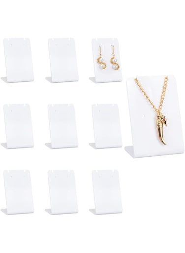PandaHall 10 Packs Earring Display Racks, Ear Stud Holder Earring Hanging Organizer Jewellery Display Showcase for Pendant Necklace Jewellery Display Retail Use, 3.6x4.9x7cm/1.4x1.9x2.7inch