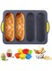 MUJUZE Bread Pans for Baking, Silicone Bread Pan with 6 Muffin Cups, French Bread Loaf Pan Nonstick &amp; Heat Resistant Silicone Baguette Pan, Sub Roll Baking Pan, Hoagie Roll Pan, Baking Pans for Bread