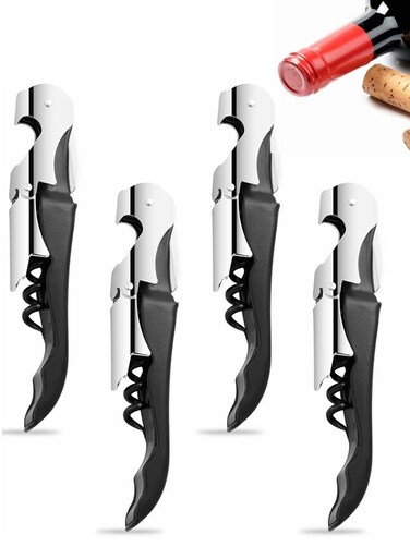 Wine Opener Corkscrew,Double Hinged Cork Screw Bottle opener,for Servers, Bartenders