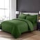 MAXQON 4-Piece Duvet Cover Set &ndash;Single Size, Includes 1 Duvet Cover(150x200cm), 1 Fitted Sheet(120x200+20cm) 2 Pillowcases(53x75cm), Color Olive