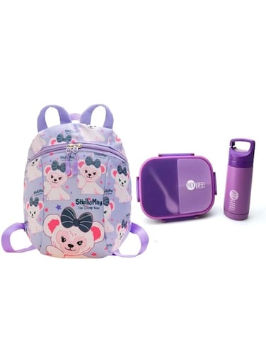 Star Babies Back to School Value Pack Set (Kids Lunch Bag with Lunch Box Set)-Lavender