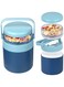 Tazweeq 2-in-1 Insulated Food Jar 570ml+160ml Snack Container, Double Insulated Food Jar with Folding Spoon, Leak Proof Thermo for Hot &amp; Cold Food, Portable Wide Mouth Thermo Insulated Container