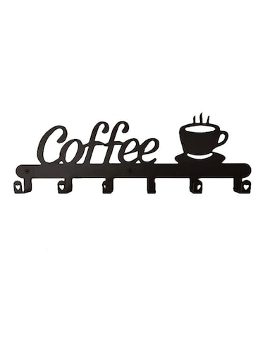 Shaped Hook Rack black