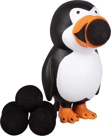 Hog Wild Penguin Popper Toy   Foam Ball Launcher Squeeze Popper   Action Play Toy for Kids Ages 4+