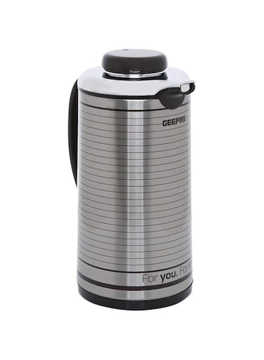 Geepas GVF5258 1.0 L Vacuum Flask - Heat Insulated Thermos for Keeping Hot/Cold Long Hour Heat/Cold Retention, Multi-Walled, Hot Water, Tea, Beverage   Ideal for Social Occasion, Commercial &amp; Outings
