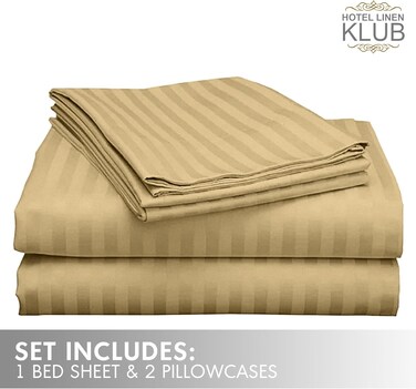 Hotel Linen Klub Bronze King Size 260 X 280 cm Hotel Linen Bedding Set - 3 Pieces Brown, Cotton Material
