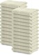 Hotel Linen Klub 480GSM Super Soft, Face Towel 30x30 cm, 100% Terry Rich Cotton, Pack of 24, Highly Absorbent Quick Dry, Ring Spun, Cream set