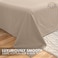 Hotel Linen Klub King Bed Sheet Set - 3 Pieces, Luxurious 100% Cotton Sateen with 250 Thread Count, Elegant and Classic Stripe Design, Size: 260 x 280 cm + 2 Pillowcases (50 x 75 cm), Ivory