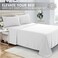Hotel Linen Klub Hotel Linen King Bed Sheet 3pcs Set , 100% Cotton 250Tc Sateen 1cm Stripe, Size: 260x280cm + 2pc Pillowcase 50x75cm , White