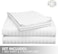 Hotel Linen Klub Hotel Linen King Bed Sheet 3pcs Set , 100% Cotton 250Tc Sateen 1cm Stripe, Size: 260x280cm + 2pc Pillowcase 50x75cm , White