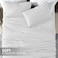 Hotel Linen Klub Hotel Linen King Bed Sheet 3pcs Set , 100% Cotton 250Tc Sateen 1cm Stripe, Size: 260x280cm + 2pc Pillowcase 50x75cm , White