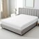 Hotel Linen Klub Queen Fitted Sheet - 1 Piece, Luxurious 100% Cotton Sateen with 250 Thread Count, Featuring Classic Stripe Design with Deep Pocket and Elastic Edges, Size: 180 x 200 + 30 cm, White