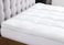 Hotel Linen Klub Single Mattress Topper 233TC 100% Cotton Fabric with Piping and 4 Sides Elastic Bands 500GSM Soft Firm Extra Thick Fiber Sheet Filling, White, 100 x 200 cm