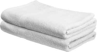 Hotel Linen Klub 2-Piece Bath Towel Set - Premium Cotton Terry, Luxurious Ringspun, 480 GSM Highly Absorbent and Quick Dry for Spa-Like Comfort, Size: 70 x 140 cm, White
