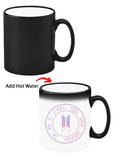 Colour Changing Heat Sensitive Magic Mug Add Hot Tea or Coffee Bts Sticker For Home Office Gift Kids Men Women
