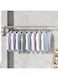 MUMOO BEAR Foldable Clothes Drying Rack Wall Mounted Clothes Hanger Tri-Fold Laundry Drying Rack Rotatable and Retractable for Balcony Bedroom Bathroom and Laundry Room Air Drying Clothing (Grey)