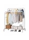 Clothes Organizer And Holder Metal Stand White 105*52*150cm