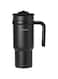 Lepresso Insulated Mug Stainless Steel 6H Keep Cold &amp; Warm 900mL Capacity Dual Drink Mode push-down unlock push-up lock Thermo flask (Black)