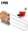 2 Pcs Glass Tube Tea Infuser Mini Clear Tea Infuser Transparent Bulk Tube Strainer Brewing Tea Test Tube Filter Tea Brewing Filter for Loose Tea Strainer for Cups Mugs Teapots