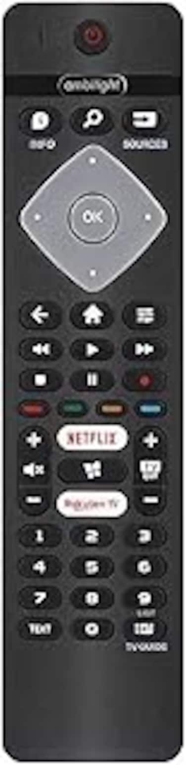 FOXRMT Replacement Remote Control for All Philips Ambilight 4K Smart LED TVs - Pre-programmed BRC0884301/01FOXRMT Remote Control Universal for Philips TV Remote Control with Ambilight Netflix Button