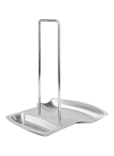 Stainless Steel Lid And Spoon Stand Silver