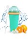 ELECDON Slushy Maker Ice Cup, Travel Portable Double Layer Silica Cup Pinch Cup Hot Summer Cooler Smoothie Silicon Cup Pinch into Ice Children's Adult Slushy Ice Cup