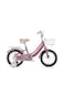 Raccoon Bicycle With Basket 14-Inch Pink