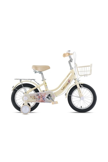 Raccoon Bicycle With Basket 14-Inch White
