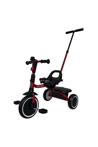Colorland Tricycle with Adjustable Handle Push‑Along Trike Red (Ages 1-3)