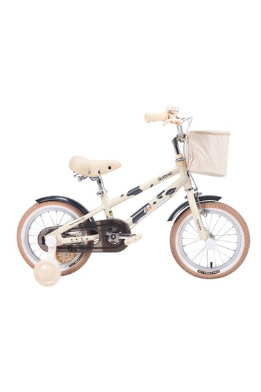 Colorland Qitong Cow Bicycle With Basket 14-Inch Green