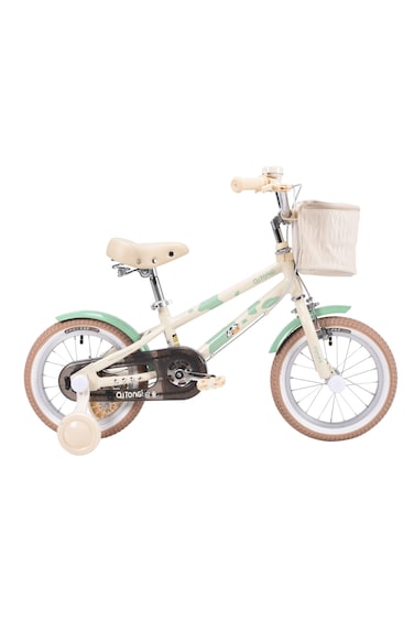 Colorland Qitong Cow Bicycle With Basket 16-Inch Green
