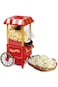 Vintage-Style Popcorn Maker Cart, Electric Hot Oil Popper Machine with Striped Awning, Red and Gold