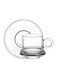 Art Coffee Cup &amp; Saucer Set - 80ml, 12-Pieces, Transparent (CS-038A)