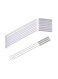 Living 8-Piece Arched Straw With 3 Cleaner Set Silver 20centimeter