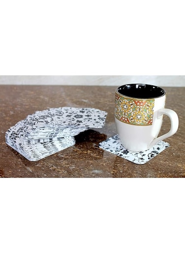 esplanade Disposable Printed Paper Coasters (Set of 100)- Use and Throw Reversible Paper Coasters-Perfect for Bar, Hotel, Restaurant purposes &amp; Parties.