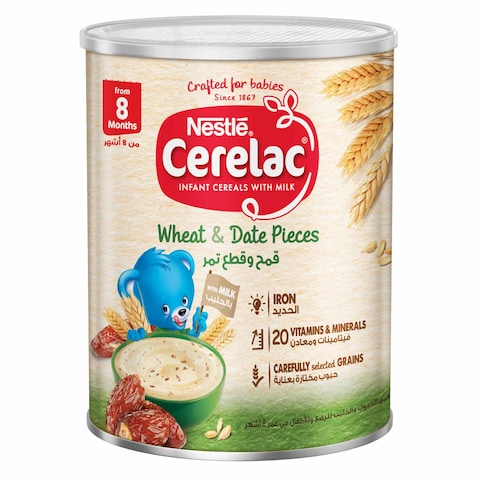 Nestle Cerelac Infant Cereal Wheat &amp; Date Pieces 400g