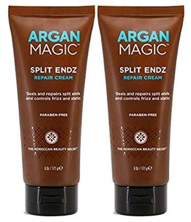 Argan Magic Split Endz Repair Cream - Instantly Binds Frayed and Separated Ends While Preventing Future BreakageControls FrizzParaben Free, (6 oz / 2 Pack