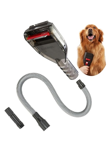 Kodahome Dog Shedding Brush Vacuum Attachment - Pet Groom Tool Kit for Most Vacuum Brands, Doggy Cat Hair Deshedding Comb Fur Remover, De-shedding Removal, with Vac Extension Hose with Adapters