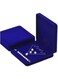 JunningGor Jewelry Set Velvet Box Necklace Earring Ring Necklace Bracelet Gift Display Case Wedding Jewelry Storage Holder (Royal Blue)